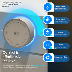 Altair Natalie Smart Toilet with Tank Flush Bidet Wash, Auto Open Lid, 1.06 Gallons Auto Flush, Heat Seat, Warm Wash/Dryer, Soft Closing, Night Light, Remote Control