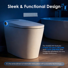 Altair Marcel Smart Toilet with Tankless Flush Bidet Wash, Auto Flush, 1.28 Gallons , Heat Seat, Warm Wash/Dryer, Soft Closing, Night Light, Remote Control