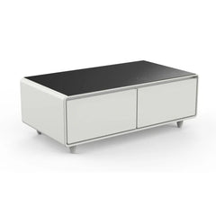 Forno Evoluto Tavolo 51-Inch Smart Coffee Table | Dual Refrigerator Drawers | Bluetooth 5.0 Audio | Wireless Charging | RGB Ambient Lighting - FCTFR7006-51