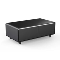 Forno Evoluto Tavolo 51-Inch Smart Coffee Table | Dual Refrigerator Drawers | Bluetooth 5.0 Audio | Wireless Charging | RGB Ambient Lighting - FCTFR7006-51