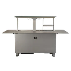 Forno Elevato Smart Bar Table | 5.3 cu.ft. Dual-Zone Fridge & Freezer | Bluetooth Remote Control | Motorized Lift Top - FBTFR7037-72