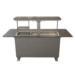 Forno Elevato Smart Bar Table | 5.3 cu.ft. Dual-Zone Fridge & Freezer | Bluetooth Remote Control | Motorized Lift Top - FBTFR7037-72