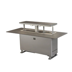 Forno Elevato Smart Bar Table | 5.3 cu.ft. Dual-Zone Fridge & Freezer | Bluetooth Remote Control | Motorized Lift Top - FBTFR7037-72