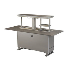 Forno Elevato Smart Bar Table | 5.3 cu.ft. Dual-Zone Fridge & Freezer | Bluetooth Remote Control | Motorized Lift Top - FBTFR7037-72