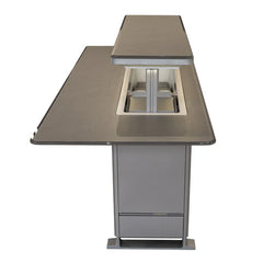 Forno Elevato Smart Bar Table | 5.3 cu.ft. Dual-Zone Fridge & Freezer | Bluetooth Remote Control | Motorized Lift Top - FBTFR7037-72