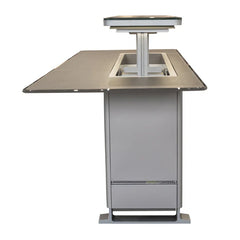 Forno Elevato Smart Bar Table | 5.3 cu.ft. Dual-Zone Fridge & Freezer | Bluetooth Remote Control | Motorized Lift Top - FBTFR7037-72