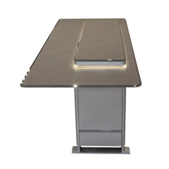 Forno Elevato Smart Bar Table | 5.3 cu.ft. Dual-Zone Fridge & Freezer | Bluetooth Remote Control | Motorized Lift Top - FBTFR7037-72