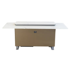 Forno Elevato Smart Bar Table | 5.3 cu.ft. Dual-Zone Fridge & Freezer | Bluetooth Remote Control | Motorized Lift Top - FBTFR7037-72