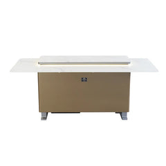 Forno Elevato Smart Bar Table | 5.3 cu.ft. Dual-Zone Fridge & Freezer | Bluetooth Remote Control | Motorized Lift Top - FBTFR7037-72
