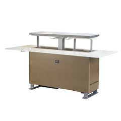 Forno Elevato Smart Bar Table | 5.3 cu.ft. Dual-Zone Fridge & Freezer | Bluetooth Remote Control | Motorized Lift Top - FBTFR7037-72