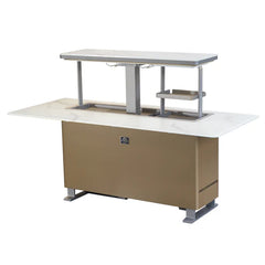 Forno Elevato Smart Bar Table | 5.3 cu.ft. Dual-Zone Fridge & Freezer | Bluetooth Remote Control | Motorized Lift Top - FBTFR7037-72