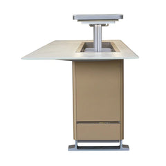 Forno Elevato Smart Bar Table | 5.3 cu.ft. Dual-Zone Fridge & Freezer | Bluetooth Remote Control | Motorized Lift Top - FBTFR7037-72