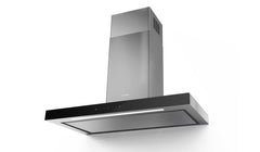 FABER Stilo Suprema T-Shape Chimney Wall Hood, Black Glass & Stainless Steel, VAM Blower (600/395/295), App-Enabled, Tunable
