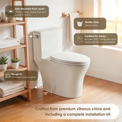 Altair Soroca Side-Flush Elongated One-Piece Toilet with ADA Chair Height