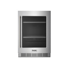 THOR Kitchen 24 in. Professional Undercounter Beverage Center with LED Control & 113 Can / 6 Bottle Capacity - TBR24US