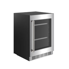 THOR Kitchen 24 in. Professional Undercounter Beverage Center with LED Control & 113 Can / 6 Bottle Capacity - TBR24US