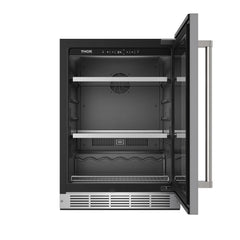 THOR Kitchen 24 in. Professional Undercounter Beverage Center with LED Control & 113 Can / 6 Bottle Capacity - TBR24US