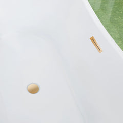 Vanity Art 67" Acrylic Freestanding Soaking Bathtub – Luxurious Comfort & Modern Design - VA6805