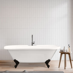 Altair Kerta 67" x 29" Acrylic Clawfoot Soaking Bathtub with Drain and Overflow - 52167-BAT