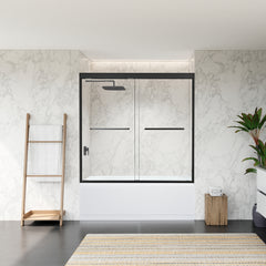 Altair Ennis 60" W x 58" H By Pass Framed Tub Door with Clear Glass