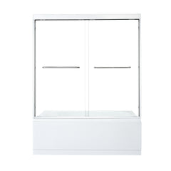 Altair Ennis 60" W x 58" H By Pass Framed Tub Door with Clear Glass - Polished Chrome