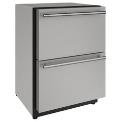 U-Line  24-Inch 2000 Series Refrigerator Drawers – Built-In Undercounter Fridge with Convection Cooling & LED Lighting - U-2224DWR
