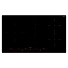 ILVE  Professional Plus II 36 Inch Built In Induction Cooktop Glossy Black with 5 Cooking Zones and Double Booster - UHCI36TCRPBK