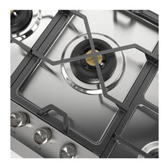 ILVE  Panoramagic 48 inch Built-In Cooktop with Total Black Brass Burners in Stainless Steel - UHCPMT125