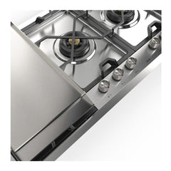 ILVE  Panoramagic 48 inch Built-In Cooktop with Total Black Brass Burners in Stainless Steel - UHCPMT125