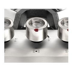 ILVE  Panoramagic 48 inch Built-In Cooktop with Total Black Brass Burners in Stainless Steel - UHCPMT125