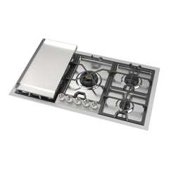 ILVE Panoramagic 36 inch Built-In Cooktop with 5 Burners, in Stainless Steel - UHCPMT95