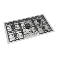 ILVE Panoramagic 36 inch Built-In Cooktop with 5 Burners, in Stainless Steel - UHCPMT95