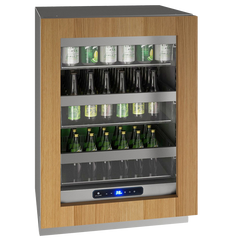 U-Line 24" 5 Class Slide & Secure™ Refrigerator – Stainless Steel Interior, Convection Cooling, Built-In or Freestanding - UHRE524