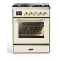 ILVE 30" Majestic II Series Gas Burner and Electric Oven Range with 5 Sealed Burners - UM30DNE3