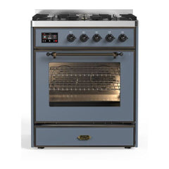 ILVE 30" Majestic II Series Gas Burner and Electric Oven Range with 5 Sealed Burners - UM30DNE3