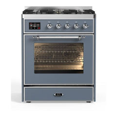 ILVE 30" Majestic II Series Gas Burner and Electric Oven Range with 5 Sealed Burners - UM30DNE3