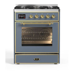 ILVE 30" Majestic II Series Gas Burner and Electric Oven Range with 5 Sealed Burners - UM30DNE3