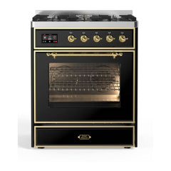ILVE 30" Majestic II Series Gas Burner and Electric Oven Range with 5 Sealed Burners - UM30DNE3
