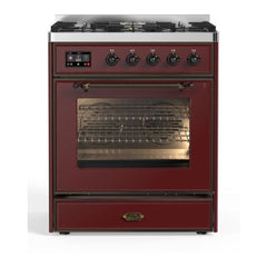 ILVE 30" Majestic II Series Gas Burner and Electric Oven Range with 5 Sealed Burners - UM30DNE3
