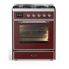 ILVE 30" Majestic II Series Gas Burner and Electric Oven Range with 5 Sealed Burners - UM30DNE3