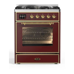 ILVE 30" Majestic II Series Gas Burner and Electric Oven Range with 5 Sealed Burners - UM30DNE3