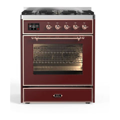 ILVE 30" Majestic II Series Gas Burner and Electric Oven Range with 5 Sealed Burners - UM30DNE3