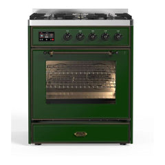 ILVE 30" Majestic II Series Gas Burner and Electric Oven Range with 5 Sealed Burners - UM30DNE3