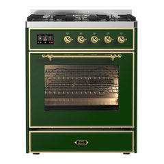 ILVE 30" Majestic II Series Gas Burner and Electric Oven Range with 5 Sealed Burners - UM30DNE3