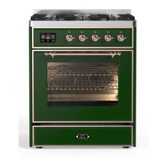 ILVE 30" Majestic II Series Gas Burner and Electric Oven Range with 5 Sealed Burners - UM30DNE3