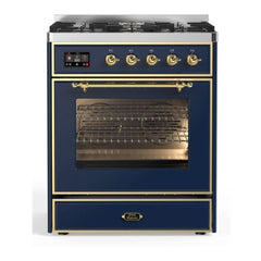 ILVE 30" Majestic II Series Gas Burner and Electric Oven Range with 5 Sealed Burners - UM30DNE3