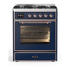 ILVE 30" Majestic II Series Gas Burner and Electric Oven Range with 5 Sealed Burners - UM30DNE3