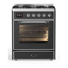 ILVE 30" Majestic II Series Gas Burner and Electric Oven Range with 5 Sealed Burners - UM30DNE3