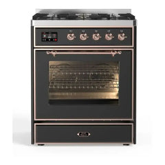 ILVE 30" Majestic II Series Gas Burner and Electric Oven Range with 5 Sealed Burners - UM30DNE3