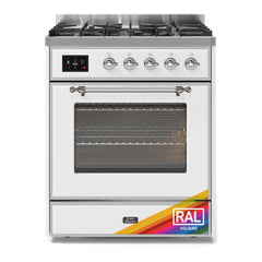 ILVE 30" Majestic II Series Gas Burner and Electric Oven Range with 5 Sealed Burners - UM30DNE3